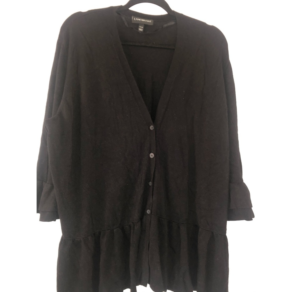 Black Peplum Cardigan